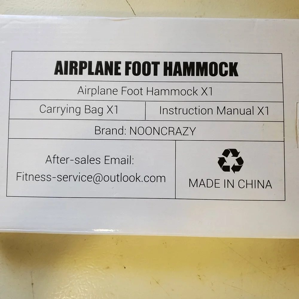 NoonCrazy Airplane Foot Hammock Black